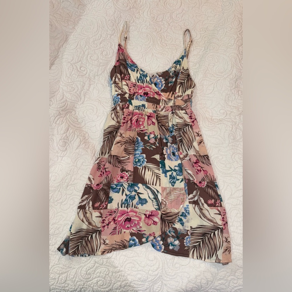 O’Neil Floral Sleeveless Dress with Pink and Blue Accents